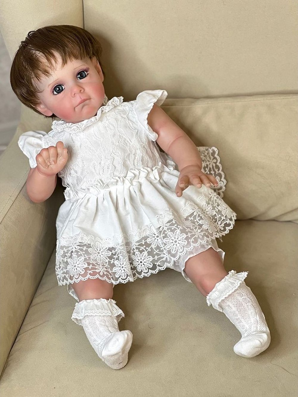 Кукла Реборн мягконабивная 60см в пакете (FA-596)