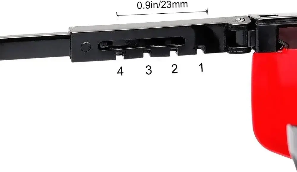 Очки красные для лазерного уровня, в противоударном чехле