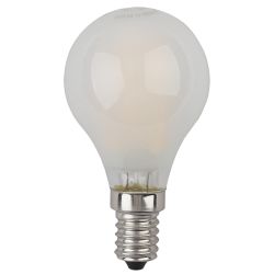 Лампочка светодиодная ЭРА F-LED P45-9w-827-E14 frost E14 / Е14 9Вт филамент шар матовый теплый белый свет