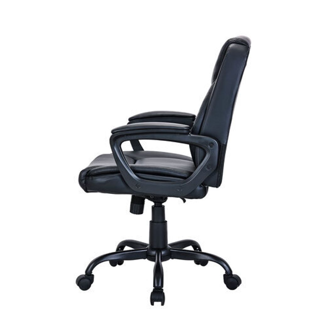 Кресло BRABIX "Forex EX-529", экокожа, разборное пятилучие, черное, 532980