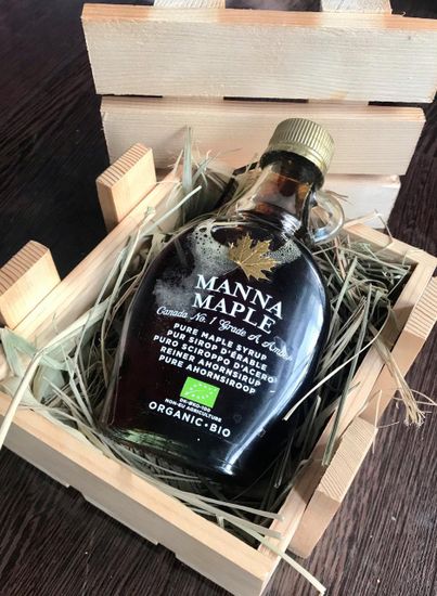 Кленовый  сироп органик Manna Maple®, ст.б, 250г.