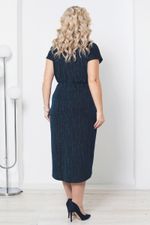 Платье 1305 бирюзовый на черном Novita (Акция)