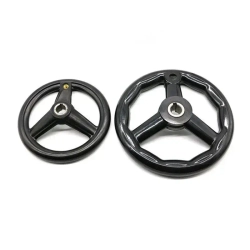 Маховик бакелит 200х18х6мм (Dxdxb) с 3-мя спицами, с ручкой