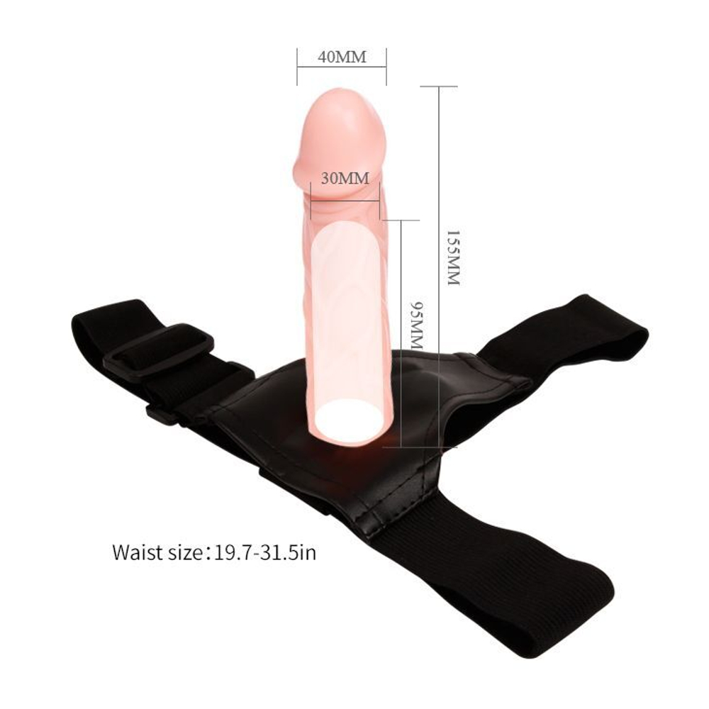 Телесный фаллоимитатор на трусиках Jessica Strap-On - 15,5 см.