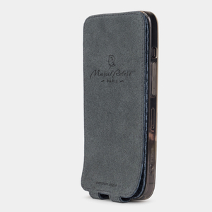 Чехол для iPhone 14 Pro из кожи ящерицы, синего цвета