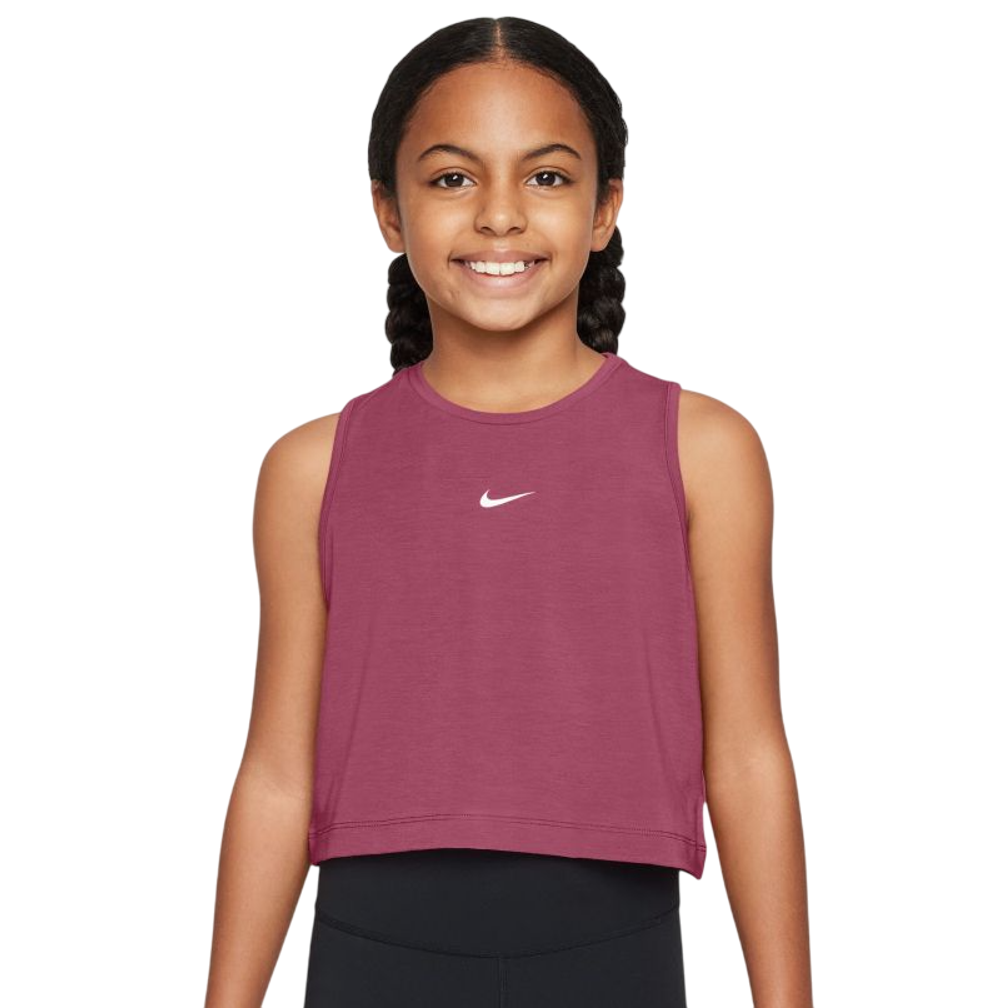 Футболка для девочки Nike Kids Dri-Fit Pro Training Tank - sweet beet/white