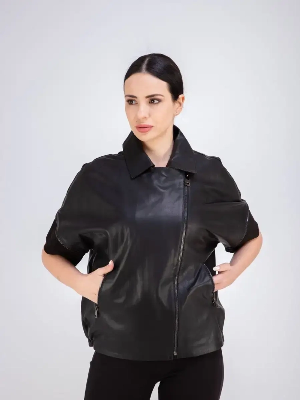 Куртка женская из натуральной кожи оверсайз Турция