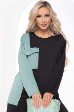 Костюм Дизайр (черно-оливковый) К10866 LT Collection