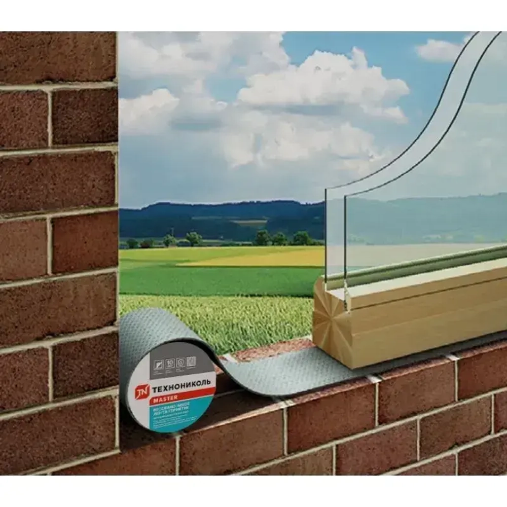 Лента-герметик NICOBAND 3 м х 10 см серебристый / гидроизоляции кровли Технониколь для ремонта крыши и окон