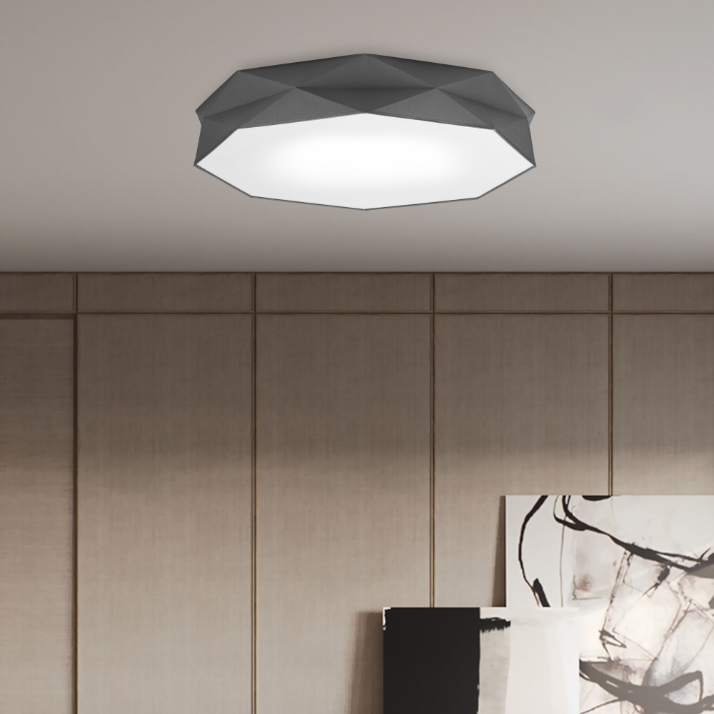 Потолочный светильник с тканевым абажуром 4223 Kantoor Graphite