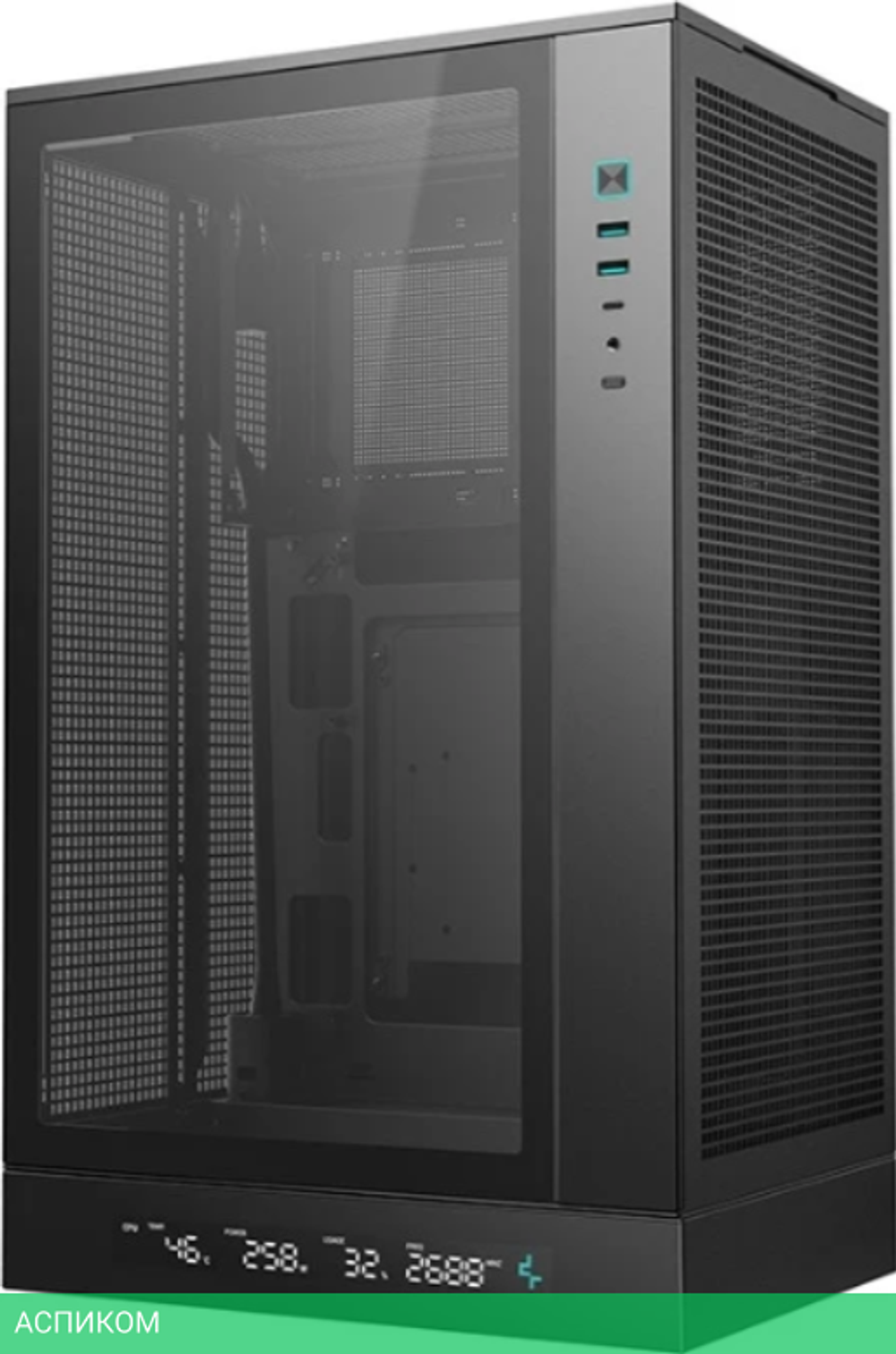 Корпус DeepCool CH270 Digital без БП черный (R-CH270-BKNDM0-G-1)