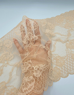 Кружево эластичное тёмно-бежевое К678