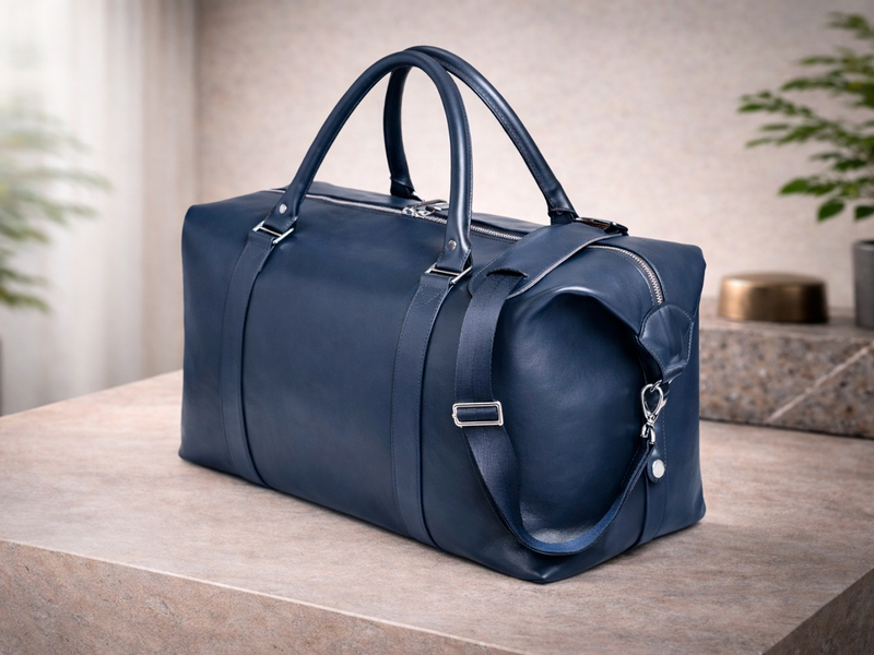 Дорожная сумка из натуральной кожи "Atlas Blue"