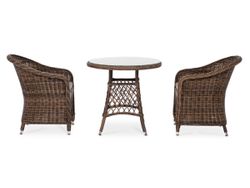 "Эспрессо-80 R" обеденная группа плетеная, цвет коричневый