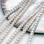 Жемчуг Микро рондели бусины (высокое качество!), размер около 4*3,3 мм, цена за отрезок 19 см (1/2 нити)