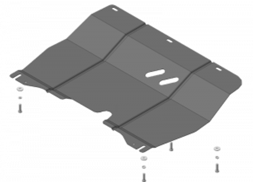 Усиленная защита Motodor картера двигателя, кпп. 2 мм, сталь. для Lifan X50 2015-2021 арт.64705