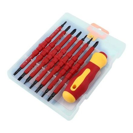 Набор отверток диэлектрических для электромонтажных работ (PH, PH0, PH2, T10-T20, T15-T25, Y1-Y2)