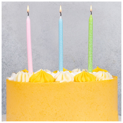 Свечи для торта 13 см пастель, 12 шт
