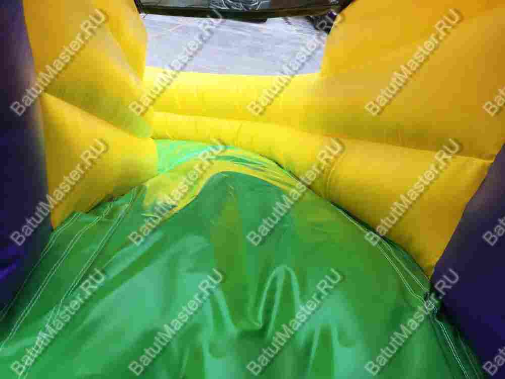 Коммерческий надувной батут "Двойная горочка" с закругленными скатами