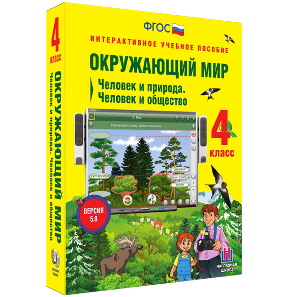 Наглядная школа. Окружающий мир 4 класс. Человек и природа. Человек и общество