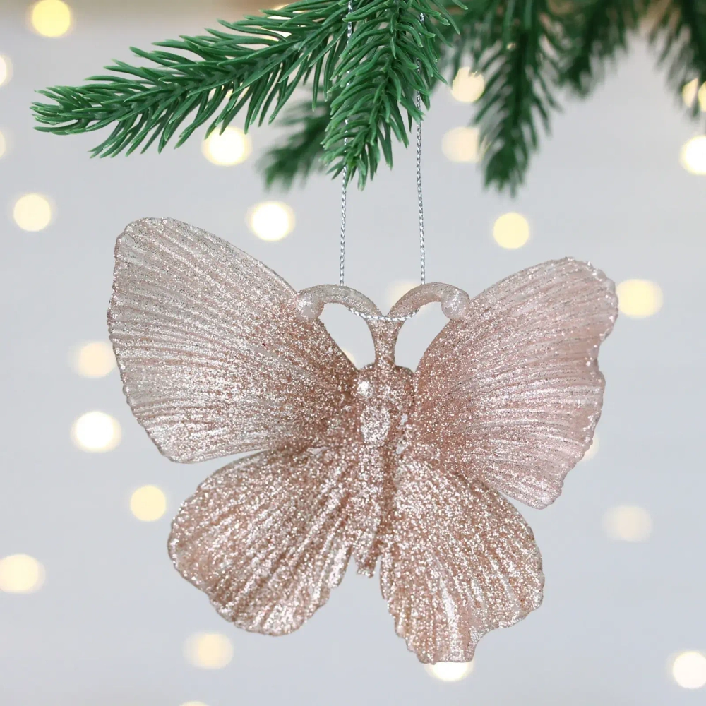 Подвеска «Изящная бабочка» 10*11 см, Розовое золото