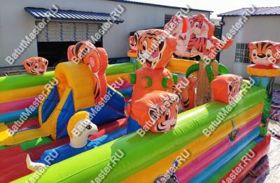 Коммерческий батут "Тигриная страна 2", 10*5*4 м