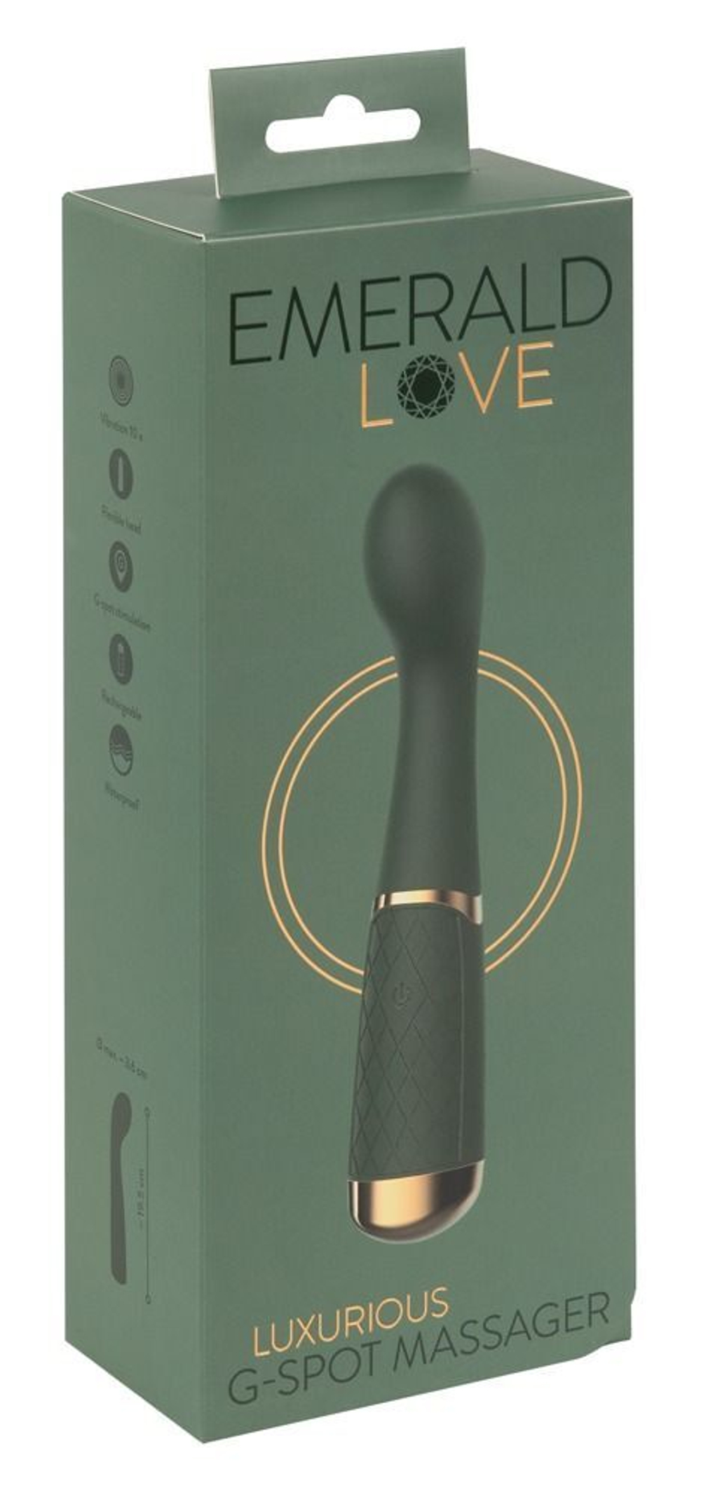 Зеленый стимулятор точки G Luxurious G-Spot Massager - 19,5 см. (Цвет: зеленый)