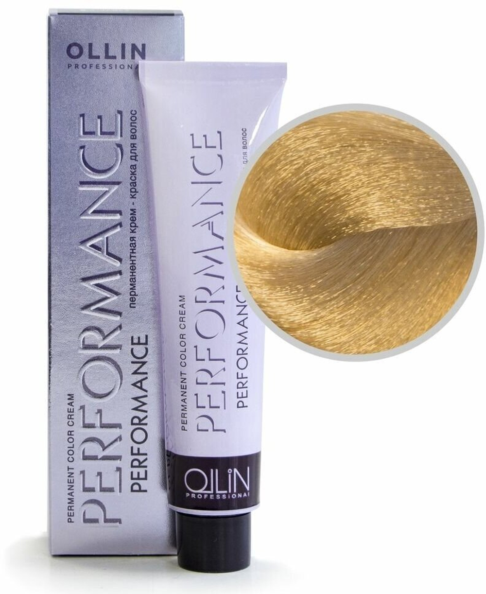 OLLIN PERFORMANCE 10/3 светлый блондин золотистый 60мл Перманентная крем-краска для волос