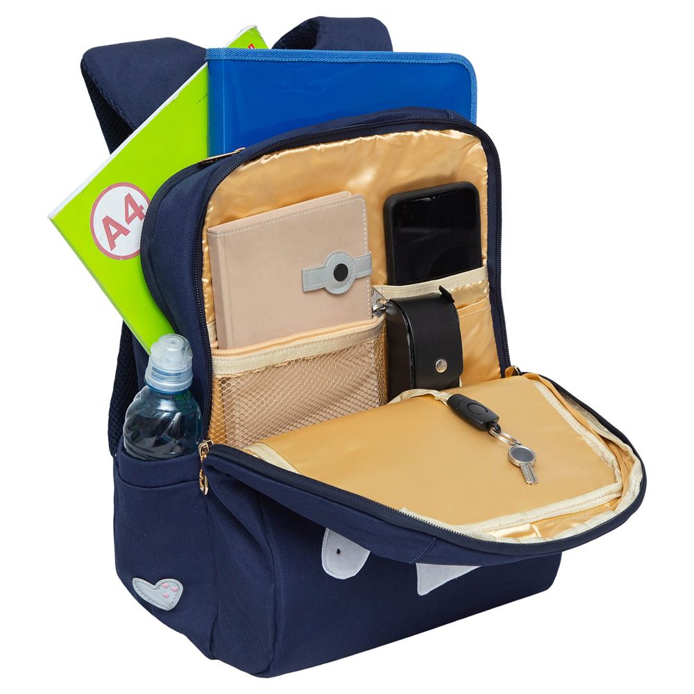 Рюкзак Grizzly, 26*39*17см, 2 отделения, 1 карман, анатомическая спинка, синий