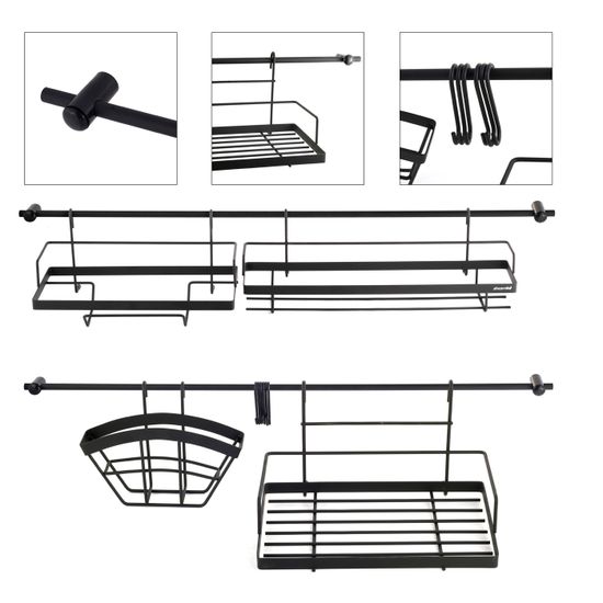 Рейлинг кухонный с комплектом аксессуаров Kamille KM 8862