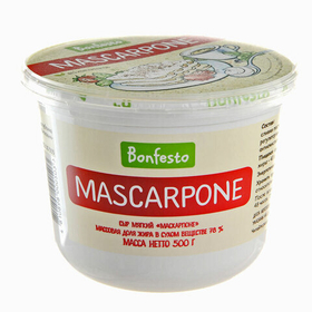 Сыр Маскарпоне Bonfesto 78% 500 гр