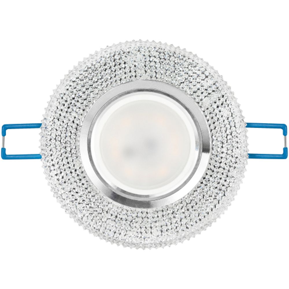 Светильник встраиваемый cо светодиодной подсветкой ЭРА DK LD1 WH под лампу MR16 GU5.3 прозрачный