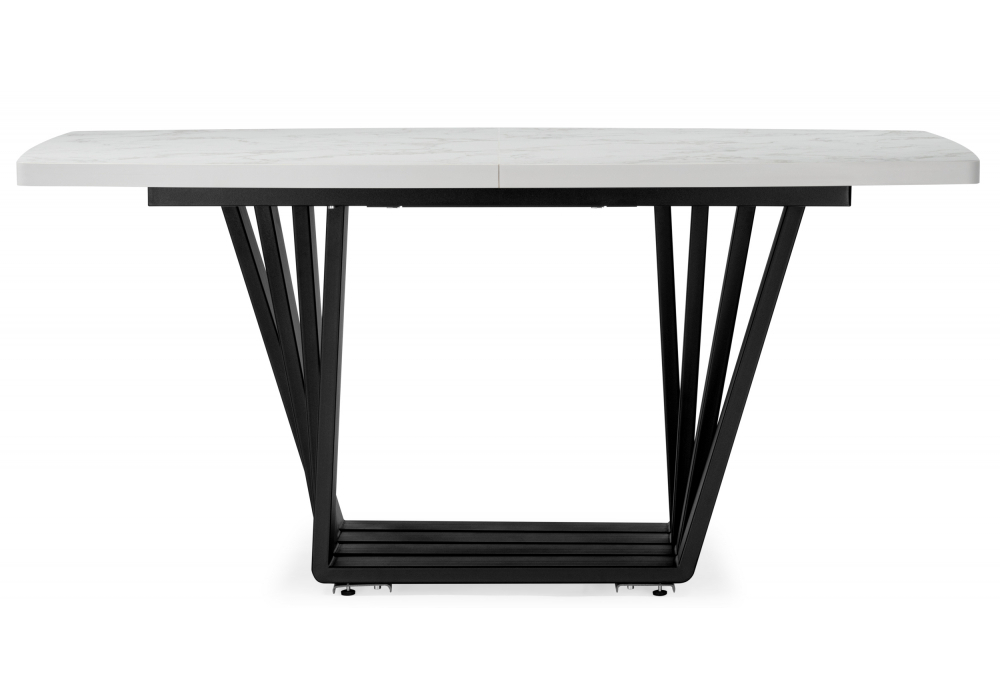 Стол деревянный Woodville Эудес 160(205)х90 сабия, черный, ножки черные