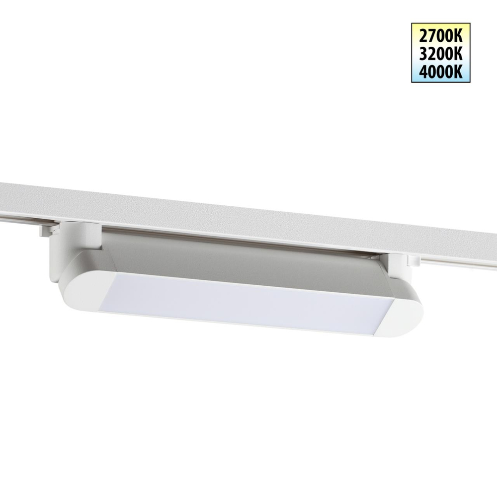 359793 PORT NT25 236 белый Светильник однофазный двухжильный трековый с переключ. цв. температуры IP20 LED 12W 180-265V 2700К/3200К/4000К ITER