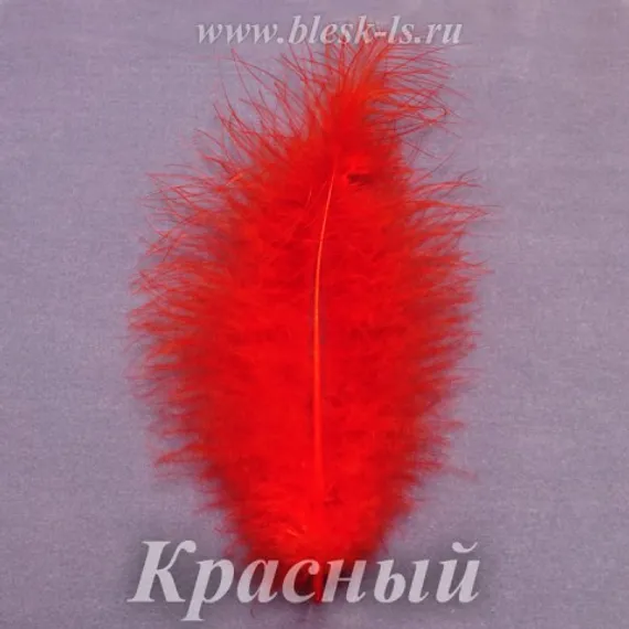 Перо индейки 12-18 см, Красный