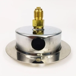 Манометр гидравлический на 10 бар (150 psi), 63 мм, G 1/4" фланцевый, виброустойчивый - глицериновый