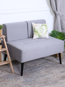 Диван "Twist" антивандальный велюр серый/венге