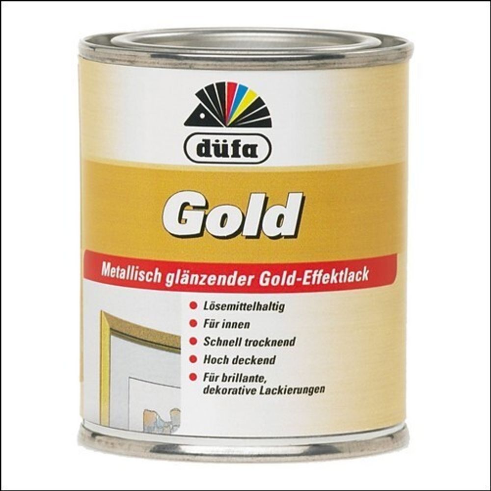 Покрытие декоративное Dufa Gold эмаль золотая 0,125 л