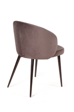 Стул Mont Blanc, бархат антрацит 14 / черный конус