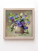 Картины на стену интерьерная на холсте 4 шт, 23*23 см