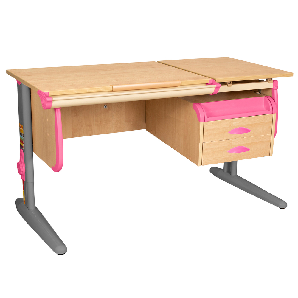 Растущая парта Дэми СУТ 25 с навесной тумбой (1200×610 мм)