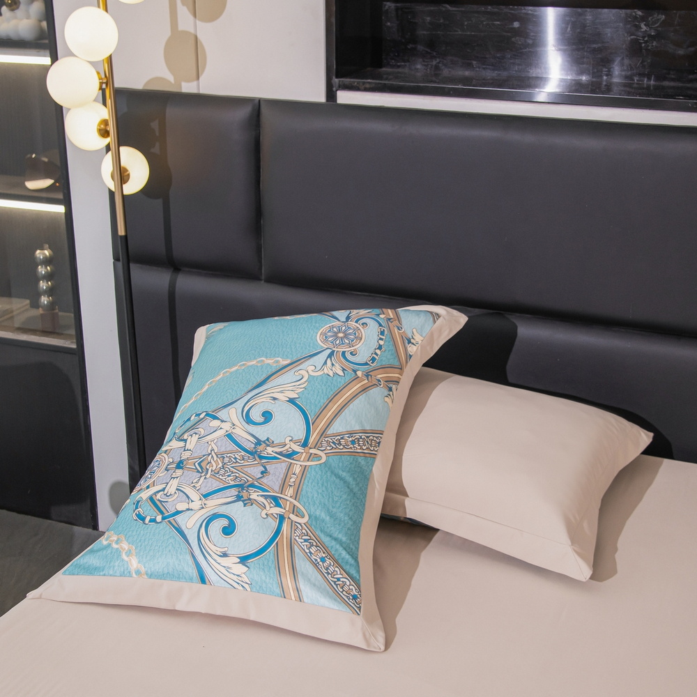 КПБ Сатин MS на резинке MSR010, 2 спальный, 4 наволочки, простынь 140*200*30