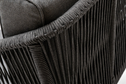 "Канны" модульная угловая лаунж-зона из роупа (веревки), цвет темно-серый