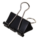 Зажимы для бумаг 32мм, 12 шт, черные, картонная коробка