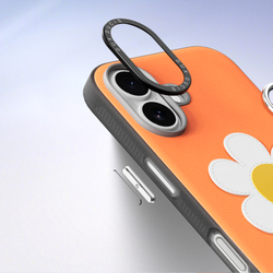 Чехол оранжевого цвета (Daisy Edition) для iPhone 17, серия Luvy Series Case (со съемным ремешком) от Dux Ducis