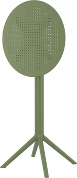 Стол пластиковый барный складной Siesta Contract Sky Folding Bar Table 60, оливковый