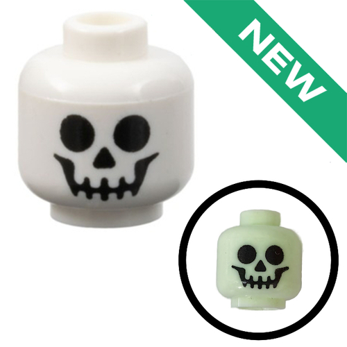 NEW голова скелета 3626pb0001 Glow In Dark White