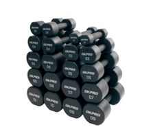 Набор полиуретановых гантелей от 1 до 10 кг (серый лого)