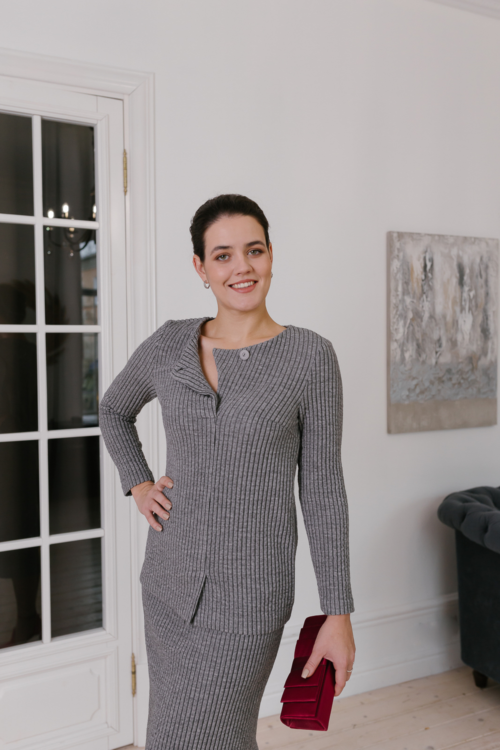 Джемпер 3054АЕ, серый #77С033054АЕ