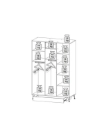 Шкаф для одежды распашной с зеркалом и полками 133х58х199 см